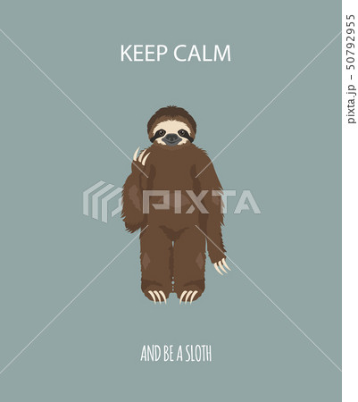 Sloth yoga collection. Funny cartoon animals in 50792955