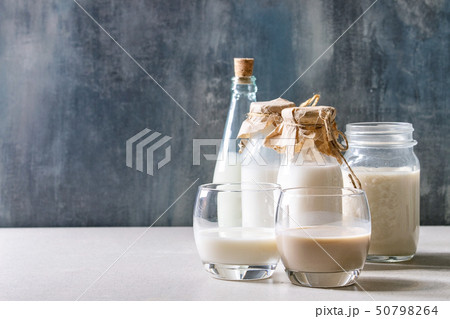Variety of non-dairy milk 50798264