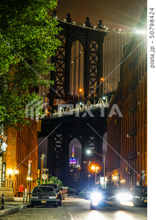 夜のマンハッタンブリッジ 夜のマンハッタンブリッジ 50798424