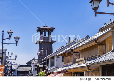 小江戸川越 時の鐘と鐘つき通りの風景 小江戸川越 時の鐘と鐘つき通りの風景 50799296