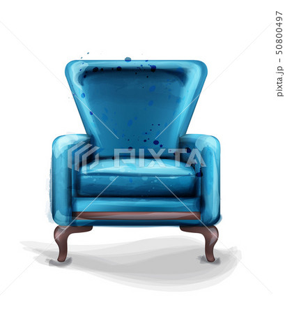 Vintage retro armchair Vector watercolor. Modern Vintage retro armchair Vector watercolor. Modern 50800497