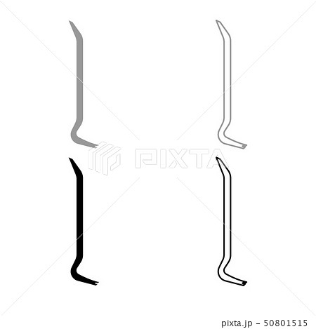 Pinch bar icon outline set grey black color 50801515