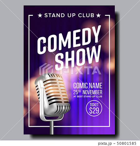 Poster Invitation To Comedy Show In Club Vector Poster Invitation To Comedy Show In Club Vector 50801585
