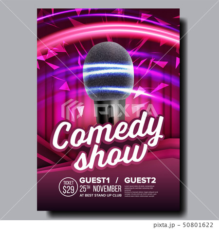 Promotional Poster Of Night Stand Up Show Vector Promotional Poster Of Night Stand Up Show Vector 50801622