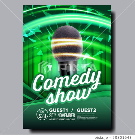 Promotional Banner Flyer Of Stand Up Show Vector 50801643