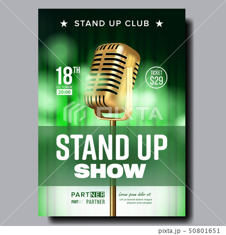 Colorful Poster Flyer Of Stand Up Show Club Vector 50801651