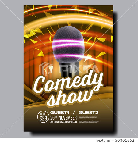 Promotional Poster Flyer Of Stand Up Show Vector 50801652