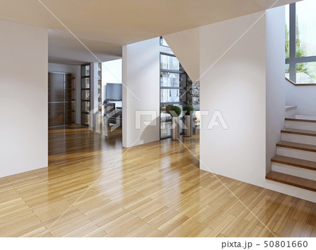 Bright modern corridor with stairs Bright modern corridor with stairs 50801660