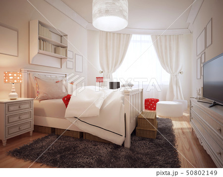 Elegant bedroom in art deco trend 50802149