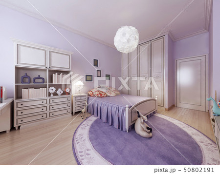 bright teenagers bedroom interior 50802191