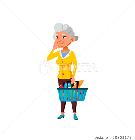 Asian Old Woman Vector. Elderly People. Senior Person. Isolated Cartoon Illustration Asian Old Woman Vector. Elderly People. Senior Person. Isolated Cartoon Illustration 50803175