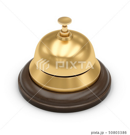 3D Rendering Reception bell isolated on white 50803386