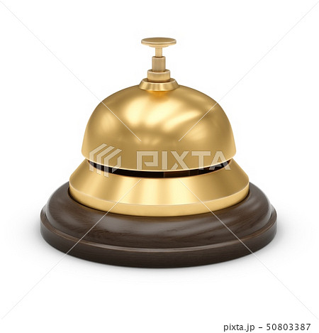 3D Rendering Reception bell isolated on white 50803387