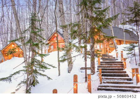 Furano, Hokkaido, Japan winter cabins 50803452
