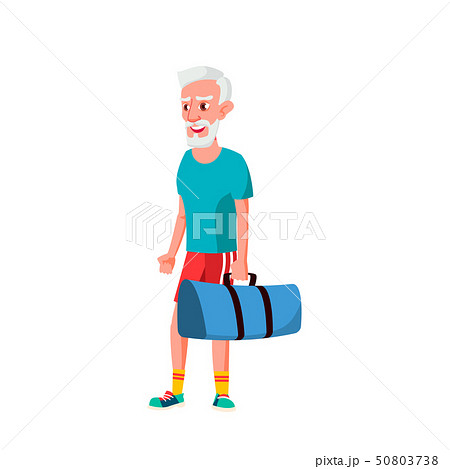 European Old Man Vector. Elderly People. Senior Person. Isolated Cartoon Illustration European Old Man Vector. Elderly People. Senior Person. Isolated Cartoon Illustration 50803738