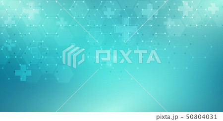 Abstract medical background with hexagons pattern. Concepts and ideas for healthcare technology 50804031