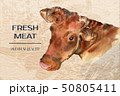 Cow. Poster farm animals watercolor. 50805411