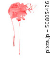 Red Watercolor Spots. Creative Abstract Aquarelle. Color Drops 50805426