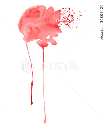 Red Watercolor Spots. Creative Abstract Aquarelle. Color Drops Red Watercolor Spots. Creative Abstract Aquarelle. Color Drops 50805426