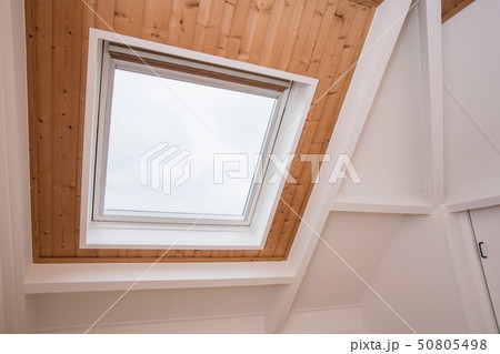 Skylight on a residential home, interior shot modern design Skylight on a residential home, interior shot modern design 50805498