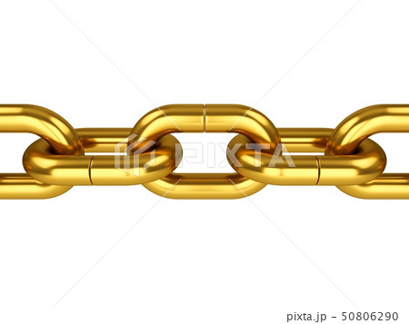 3D rendering Chain on white background 50806290