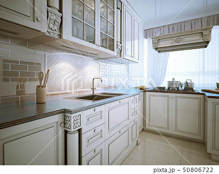 Traditional l-shaped eat-in kitchen 50806722