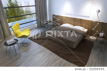 Interior of the comfortable bedroom Interior of the comfortable bedroom 50806950