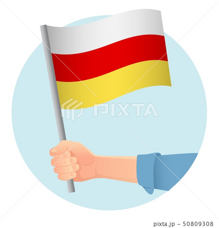 south ossetia flag in hand icon south ossetia flag in hand icon 50809308