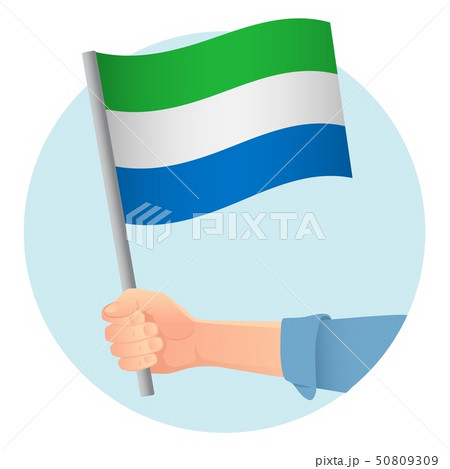 sierra leone flag in hand icon sierra leone flag in hand icon 50809309