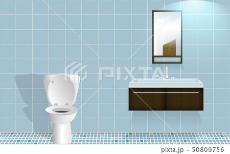 mirror and sink in the toilet room mirror and sink in the toilet room 50809756