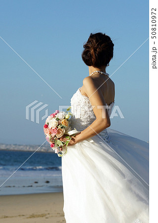 フォトウェディング ビーチ ロサンゼルスの写真素材