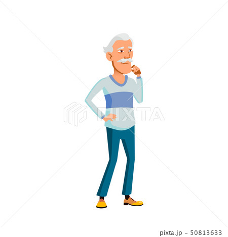 Asian Old Man Vector. Elderly People. Senior Person. Isolated Cartoon Illustration Asian Old Man Vector. Elderly People. Senior Person. Isolated Cartoon Illustration 50813633