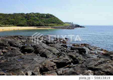 唐津　波戸岬　（青い海、白い砂浜、花の咲く野原、色々な表情を見せる岬） 50813819