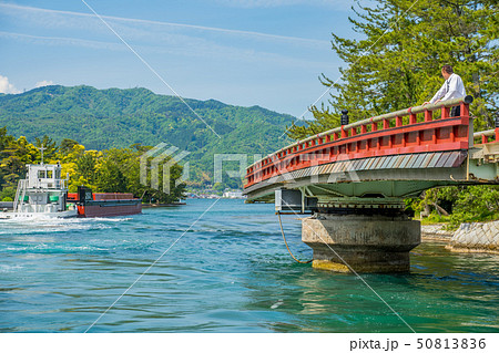 日本三景の天橋立 新緑の丹後半島天橋立　廻旋橋 50813836