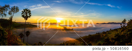 Beautiful Sunrise and the mist at thailand Beautiful Sunrise and the mist at thailand 50816560