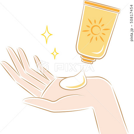 日焼け止めクリーム　手のひら 50817454