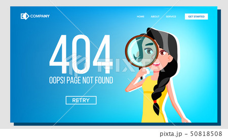 Oops Page Not Found 404 Error Landing Page Vector 50818508