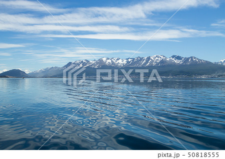 Ushuaia cityscape from Beagle channel, Argentina 50818555