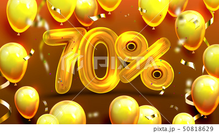 Seventy Percent Or 70 Marketing Offer Vector 50818629