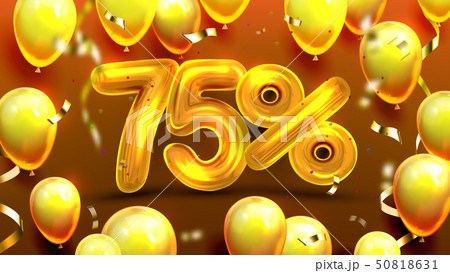 Seventy Five Percent Or 75 Special Offer Vector 50818631