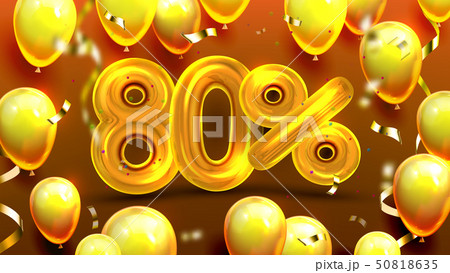 Eighty Percent Or 80 Special Sale Offer Vector 50818635