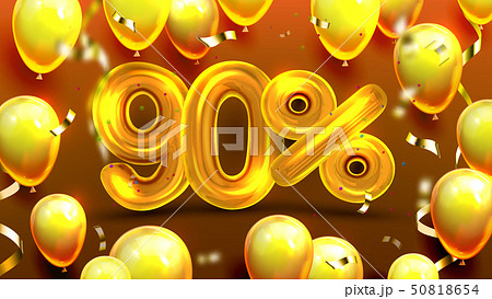 Ninety Percent Or 90 Benefit Offer Sale Vector 50818654