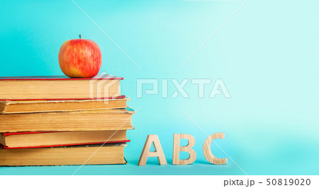 the concept of education. apple, books the concept of education. apple, books 50819020