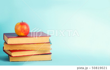 the concept of education. apple and books 50819021