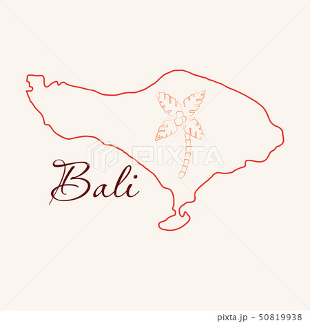 Map of Bali thin line 50819938