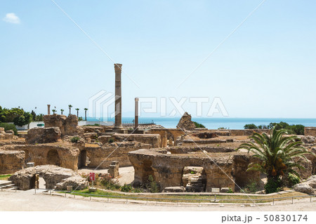 Ruins of the Baths of Antoninus. Carthage, Tunisia 50830174