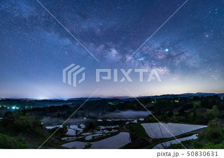 棚田と天の川 星峠 【新潟県】 棚田と天の川 星峠 【新潟県】 50830631