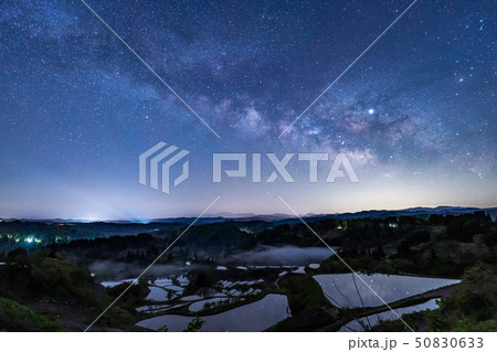 棚田と天の川 星峠 【新潟県】 棚田と天の川 星峠 【新潟県】 50830633