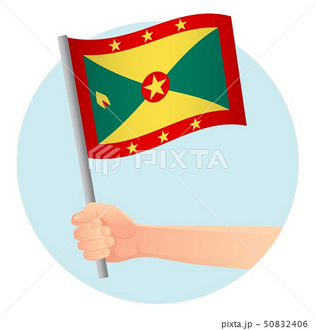 Grenada flag in hand 50832406