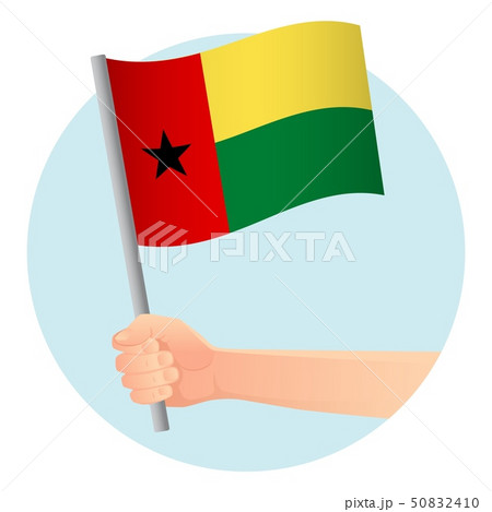 Guinea-Bissau flag in hand Guinea-Bissau flag in hand 50832410